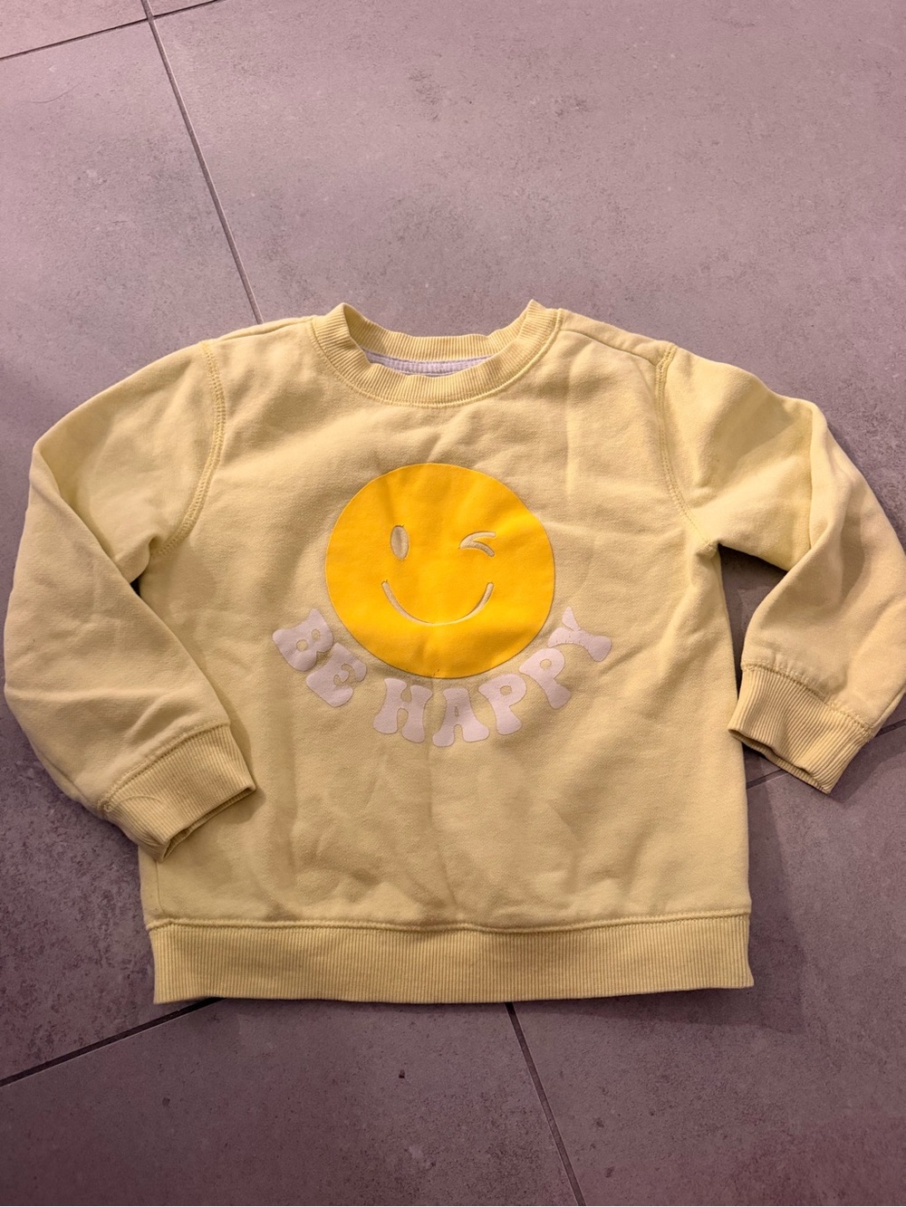 George 5t Kids 'Be Happy' Yellow Sweatshirt